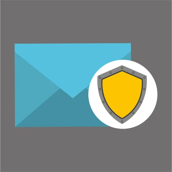 Concetto di email protezione scudo icona — Vettoriale Stock
