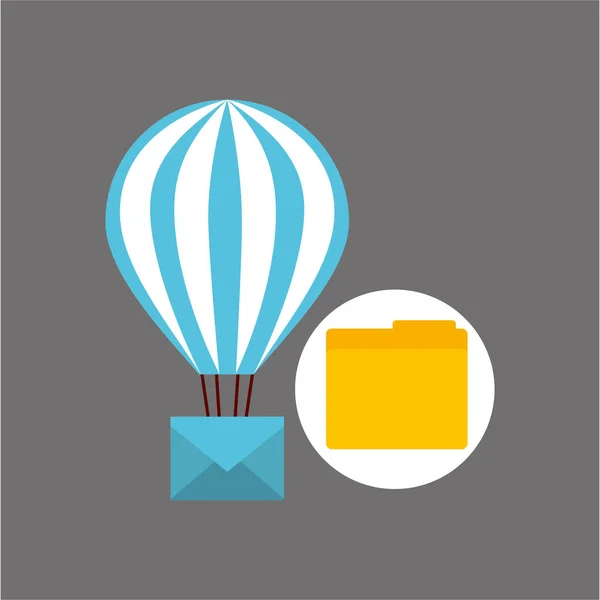 Projeto de arquivo pasta balão de e-mail —  Vetores de Stock