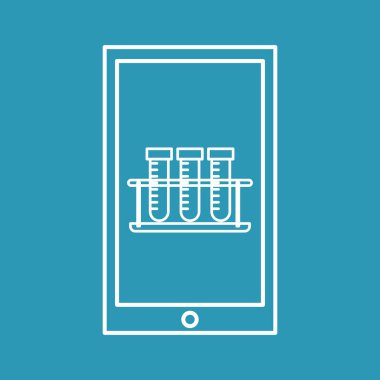 cep telefonu tıbbi test tüpü laboratuvar