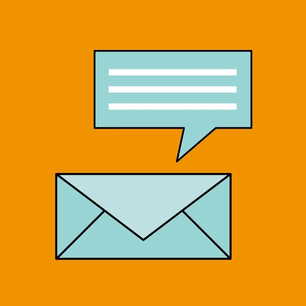 Email messaggio chat concept design — Vettoriale Stock