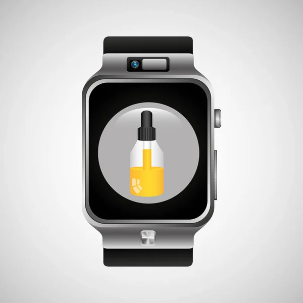 Relógio inteligente wearable conta-gotas química saudável — Vetor de Stock