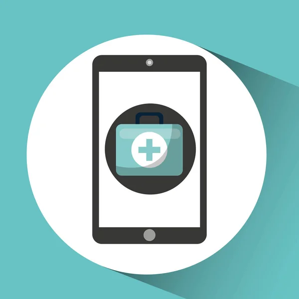 Sağlık app İlkyardım grafiği — Stok Vektör