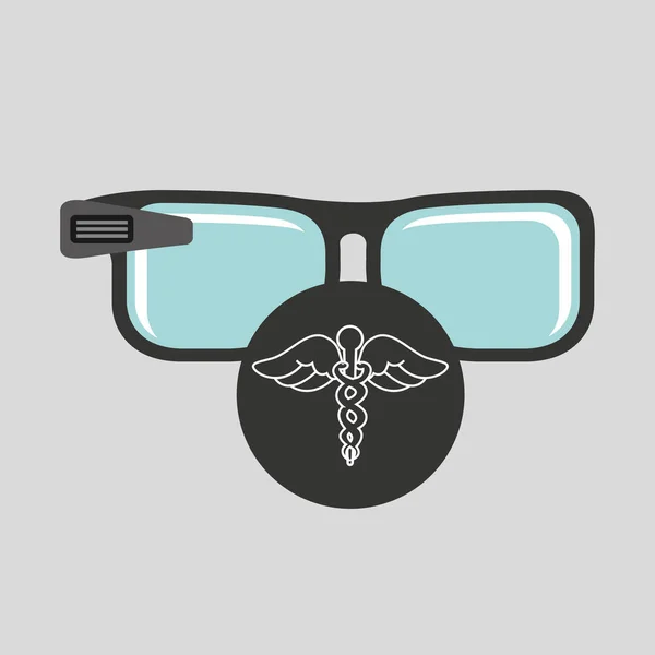 Gafas digitales wifi símbolo médico — Archivo Imágenes Vectoriales