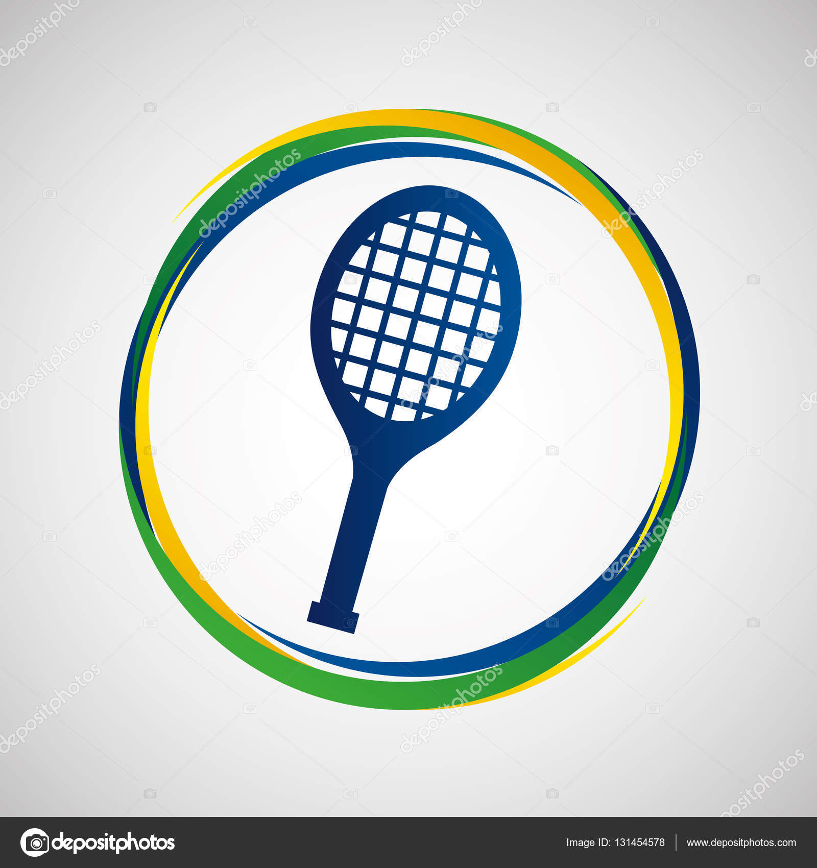 ラケット テニス スポーツ バッジ アイコン ストックベクター C Yupiramos