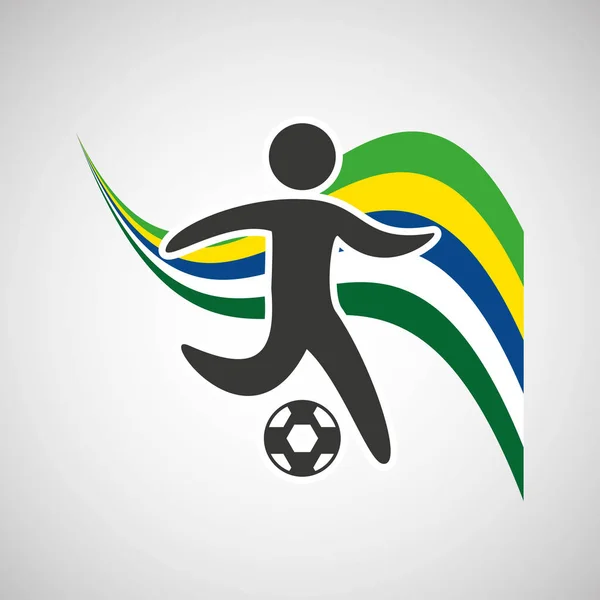 Calcio sportivo bandiera sfondo design — Vettoriale Stock