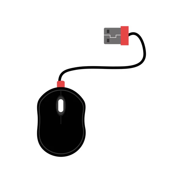 Ratón ordenador aislado icono — Archivo Imágenes Vectoriales