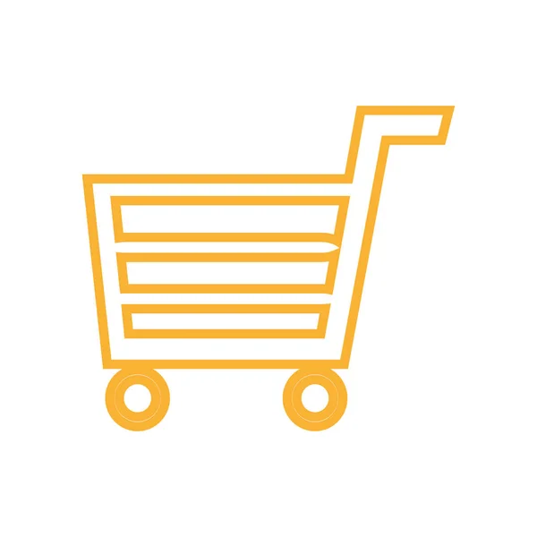 Carrito de compras icono comercial — Archivo Imágenes Vectoriales