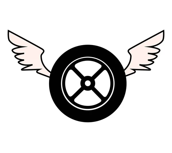 Servicio de neumáticos icono aislado — Vector de stock