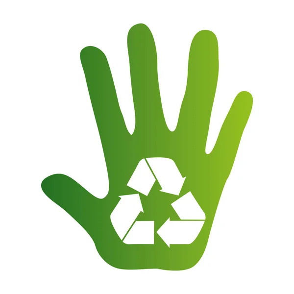 Reciclar flechas ecología icono — Vector de stock