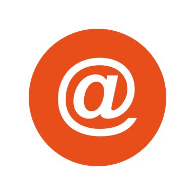 arroba sembol izole simgesini