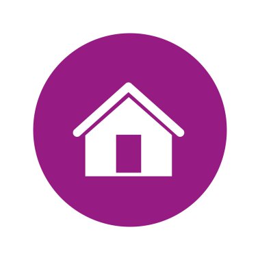 ev siluet izole simgesi