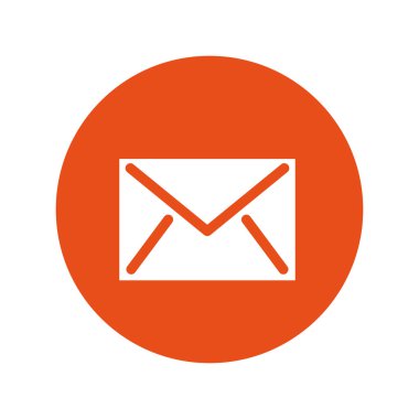 Zarf posta düz simgesi