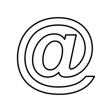 arroba sembol izole simgesini