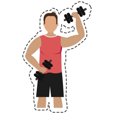 ağırlık kaldırma spor salonu izole simgesi