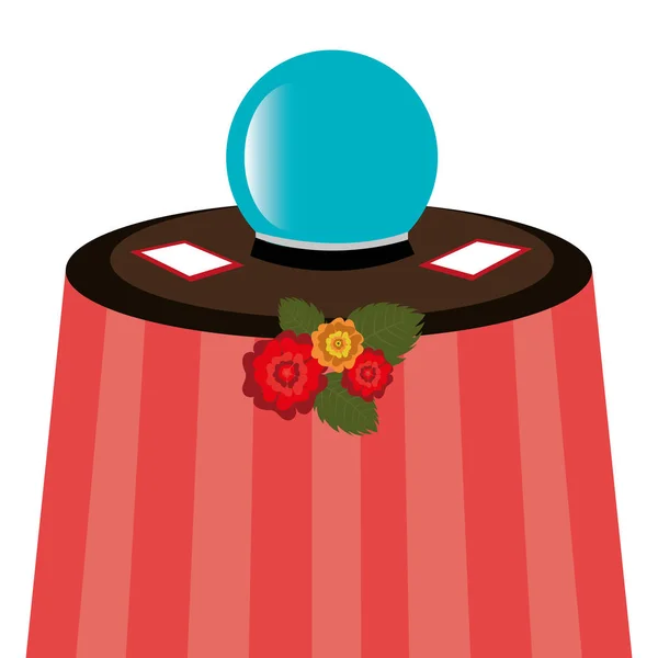 Magic crystal ball pictogram — Stockvector