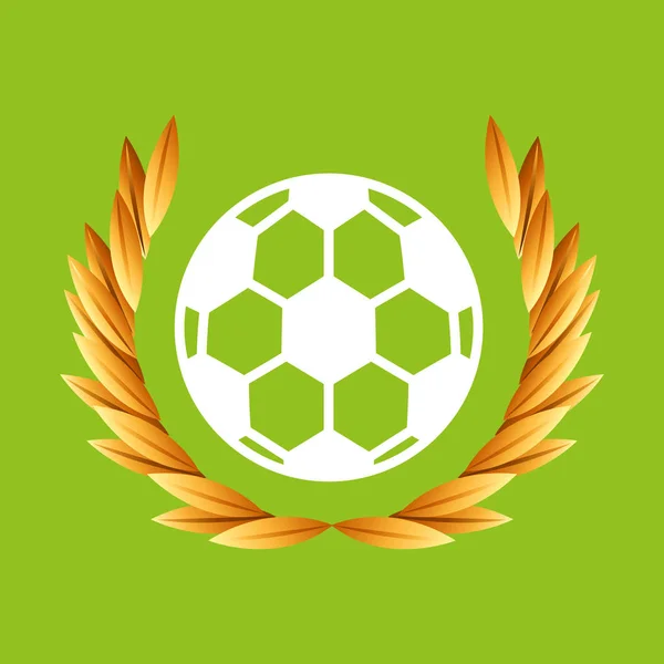 Soccer sport olympic blue badge — Stock Vector
