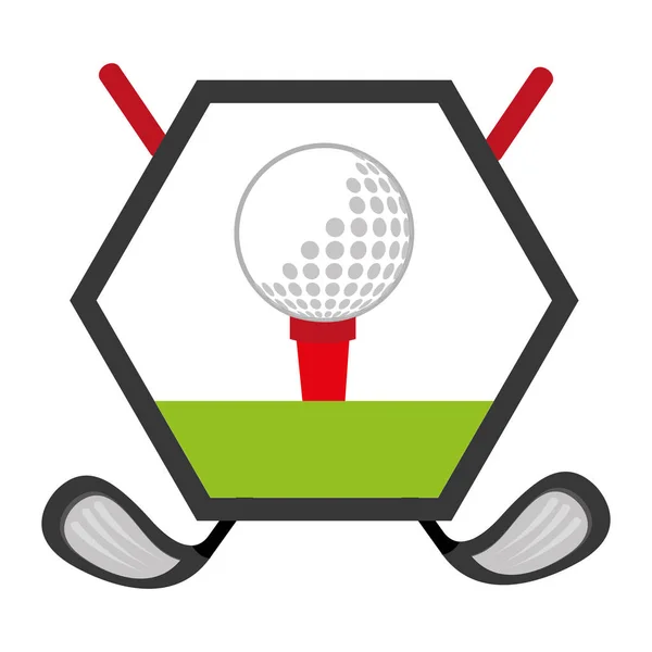 Golf club sport ikon — Stock Vector