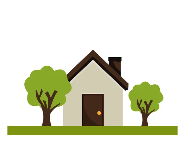 Maison emblème immobilier — Image vectorielle