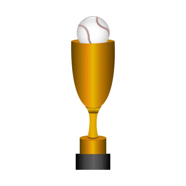 Cartoon Trophy Champion Baseball-Ikone — Stockvektor