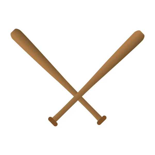 Cartoon bat baseball ikoner — Stock vektor