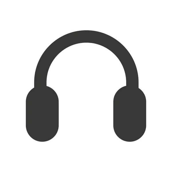 Auriculares dispositivo de sonido icono aislado — Vector de stock