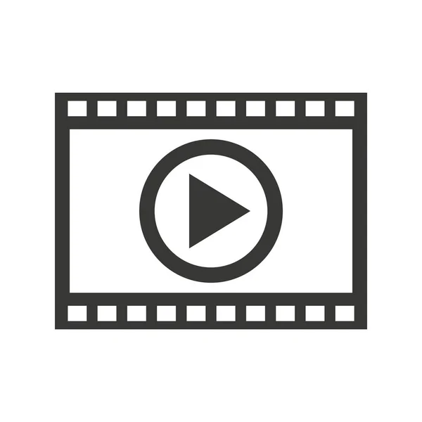 Reproductor de vídeo icono aislado — Vector de stock