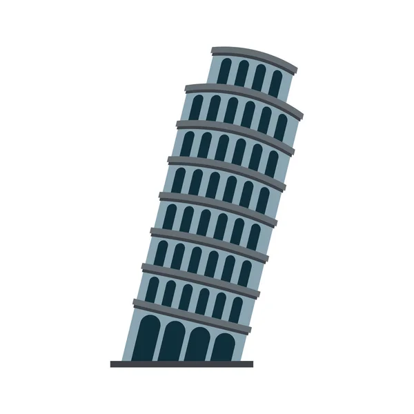 Piza tower italia icona — Vettoriale Stock