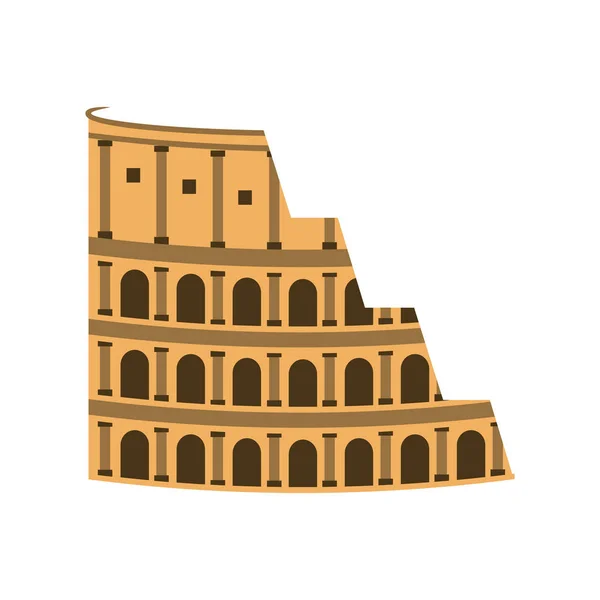 Icono hito del coliseo de Roma — Archivo Imágenes Vectoriales