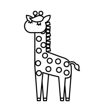 sevimli zürafa hayvan simgesi