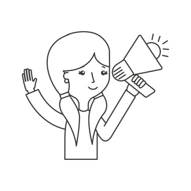 megafon karakter olan kadın