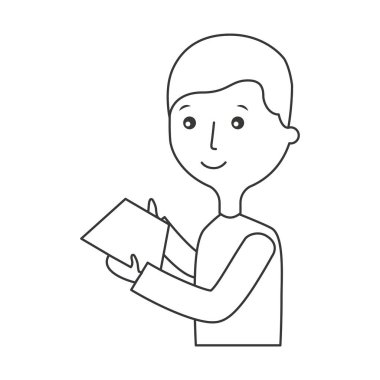 harf karakter ile genç adam