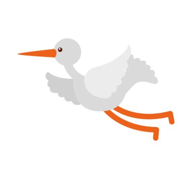 sevimli leylek uçan simgesi