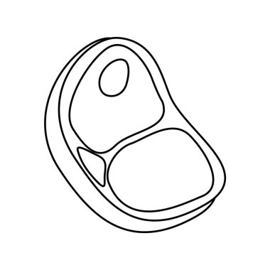 sığır eti izole simgesi