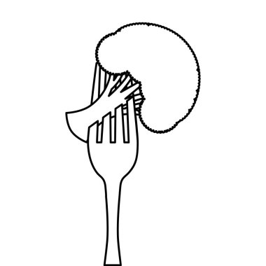 çatal ile sebze simgesi