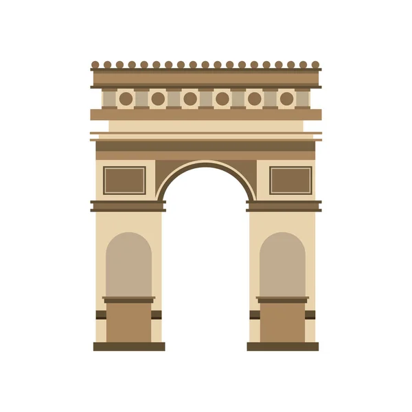 Arch of triumph landmark icon — Stock Vector
