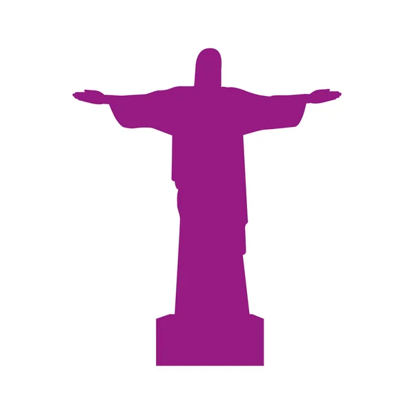 基督的科尔科瓦多地标图标 — 图库矢量图片