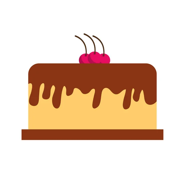 美味的甜蛋糕图标 — 图库矢量图片