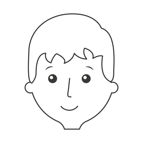年轻男子的头像字符 — 图库矢量图片
