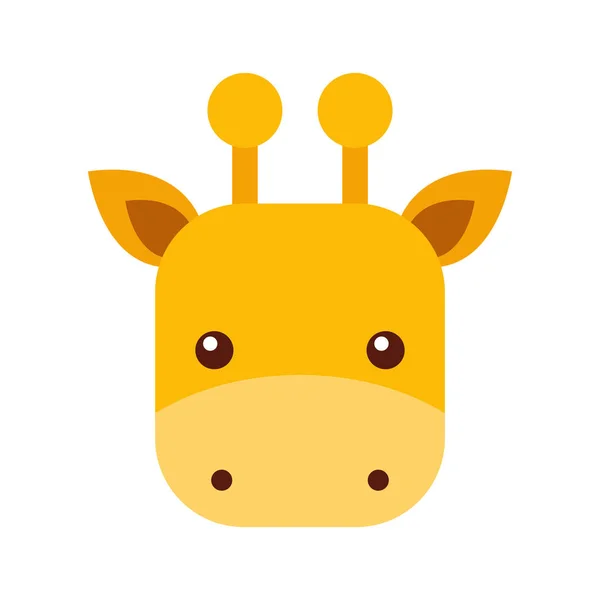 Lindo icono de jirafa animal — Vector de stock