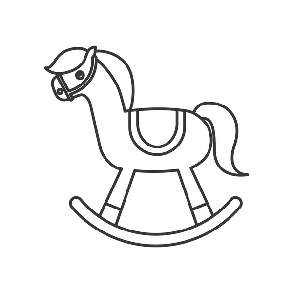 Милий кінь іграшка значок — стоковий вектор