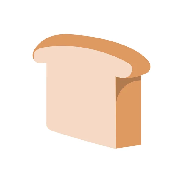 토스트 빵 고립 된 아이콘 — 스톡 벡터