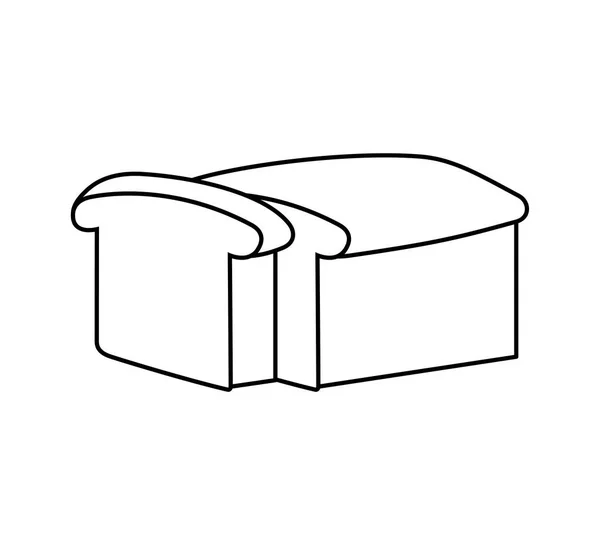 Toast chléb izolované ikona — Stockový vektor