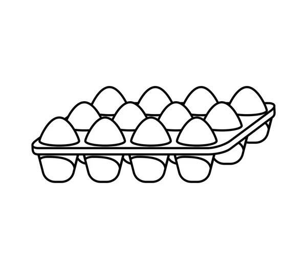 Eier frisch isoliert Symbol — Stockvektor