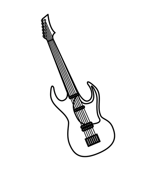 Guitare électrique icône isolée — Image vectorielle