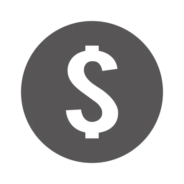 Ikona na białym tle pieniądze symbol — Wektor stockowy