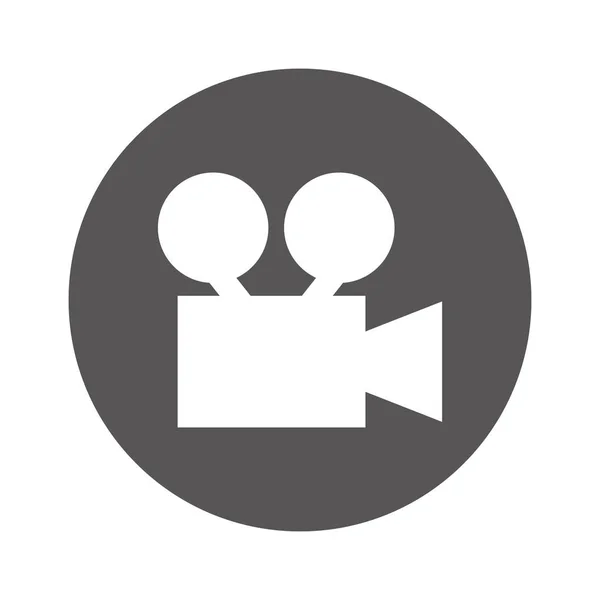 Kamery wideo film ikona na białym tle — Wektor stockowy