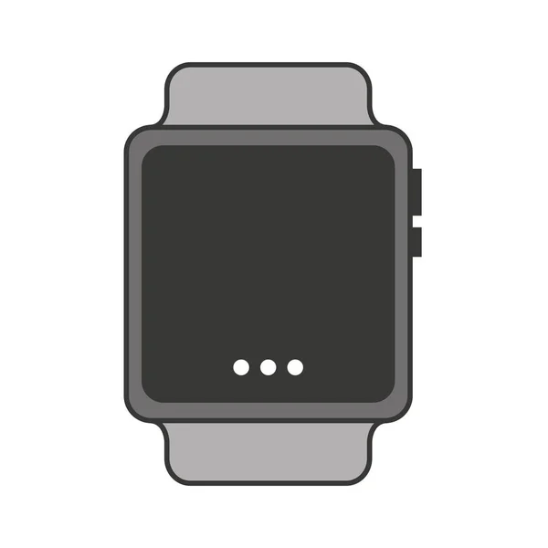 Smartwatch device isolated icon — Stock Vector