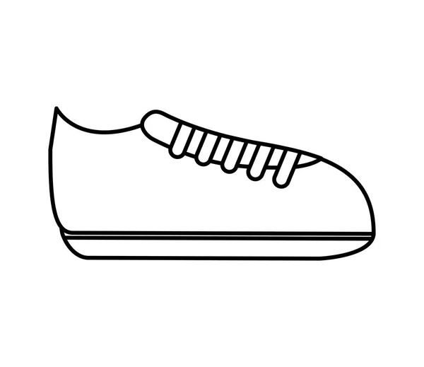 Tenis zapatos deporte aislado icono — Vector de stock