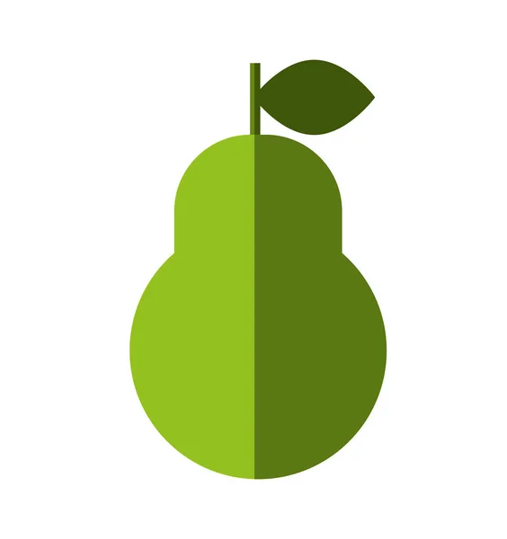 Pear fresh fruit isolated icon — Stock Vector