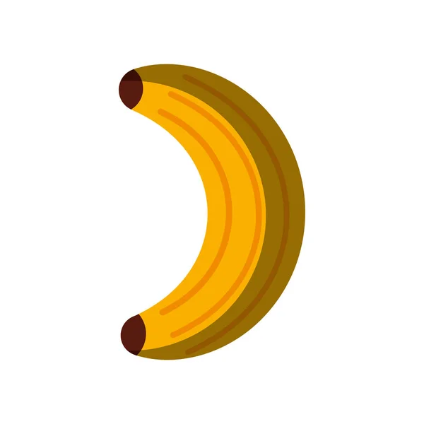 Banane fruits frais icône isolée — Image vectorielle